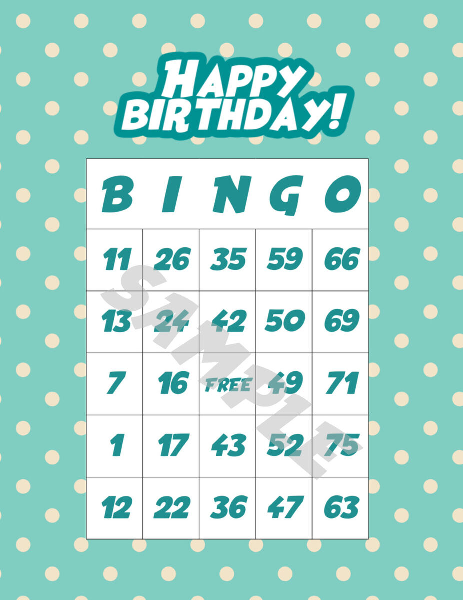 Happy Birthday! Printable Bingo Cards! 20, 50, 200, 500, 1000 - Free Printable Birthday Bingo Cards For Adults