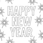 Happy New Year Coloring Pages Free Printable   Paper Trail Design   Free Printable 2018 New Years Coloring Pages