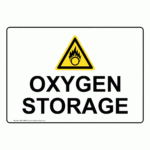 Hazmat Hazardous Gas / Gas Lines Sign   Oxygen Storage   Free Printable Oxygen In Use Signs