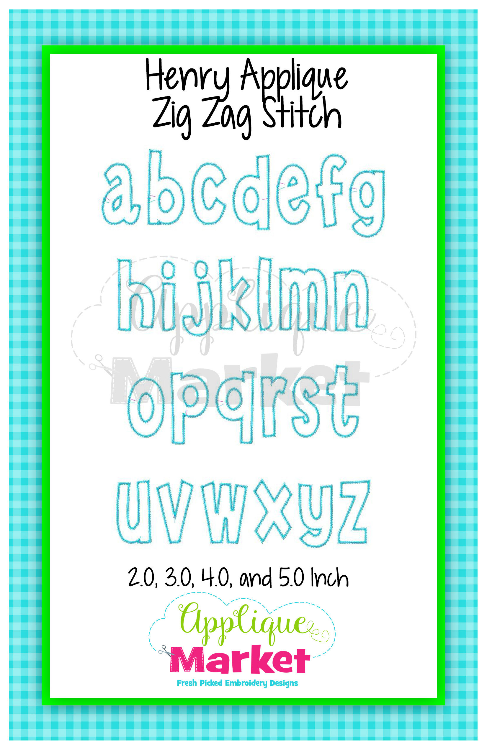 Henry Applique Alphabet - Free Printable Fonts For Applique
