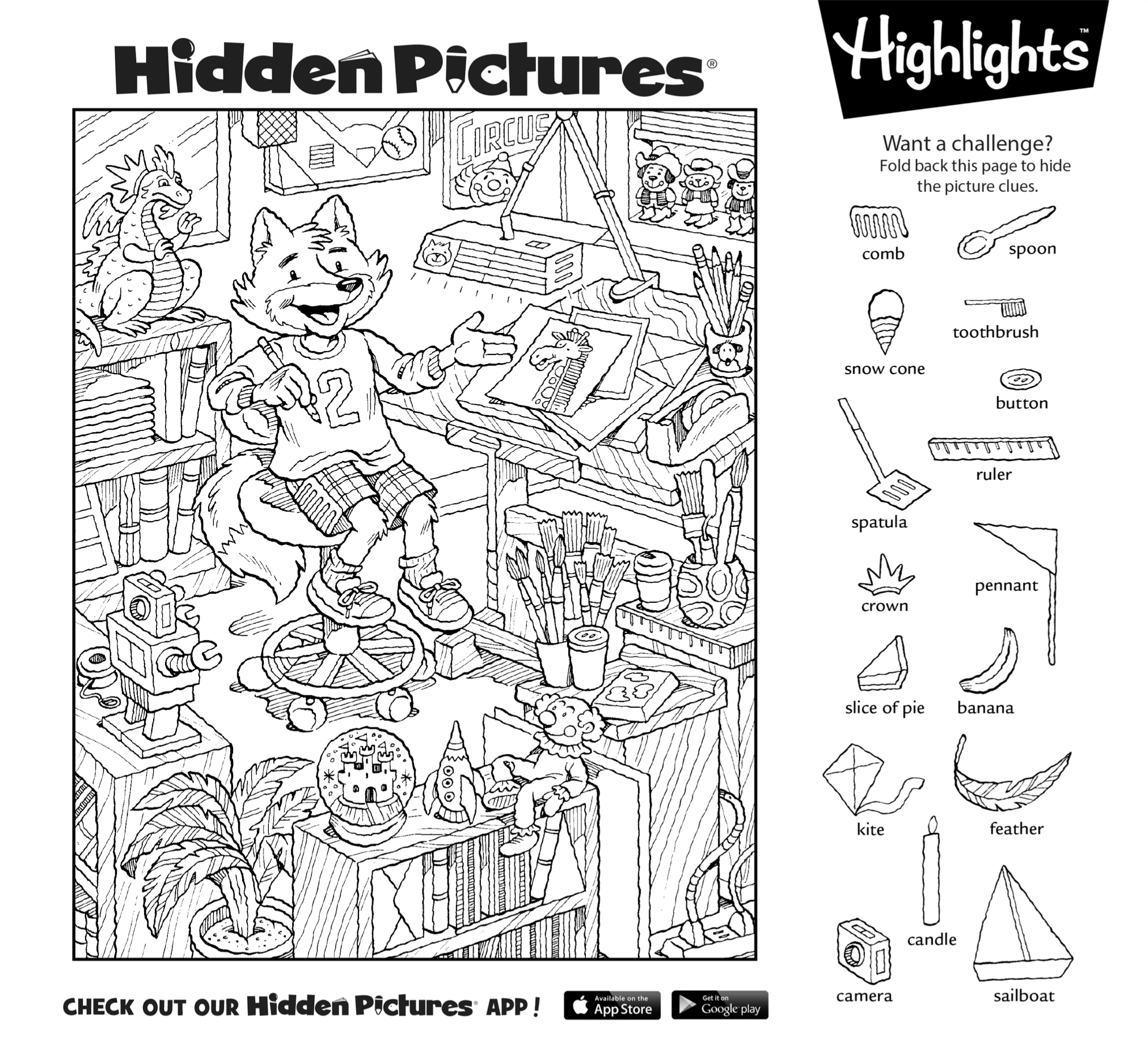 Hidden Object Printable Puzzles - Free Hidden Pictures For Adults To Print