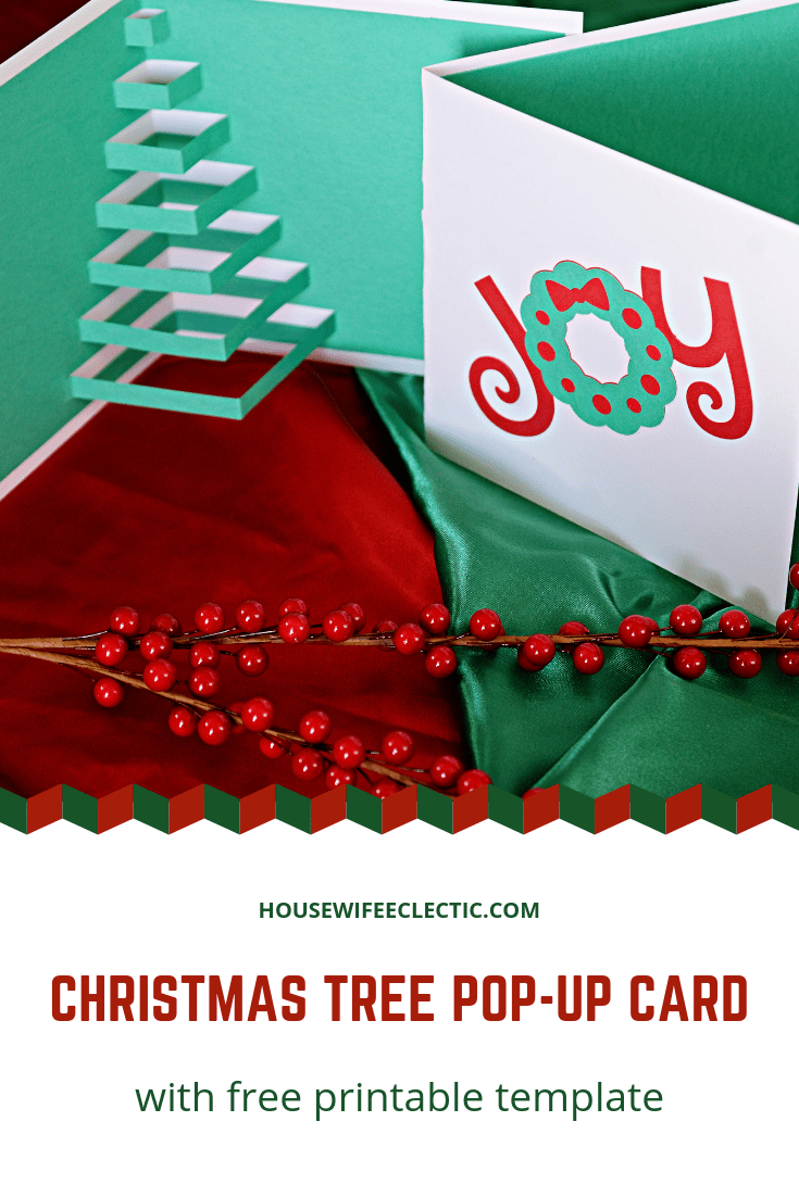 Homemade Pop-Up Christmas Tree Card (With Free Printable Template - Free Printable Pop Up Card Templates Christmas