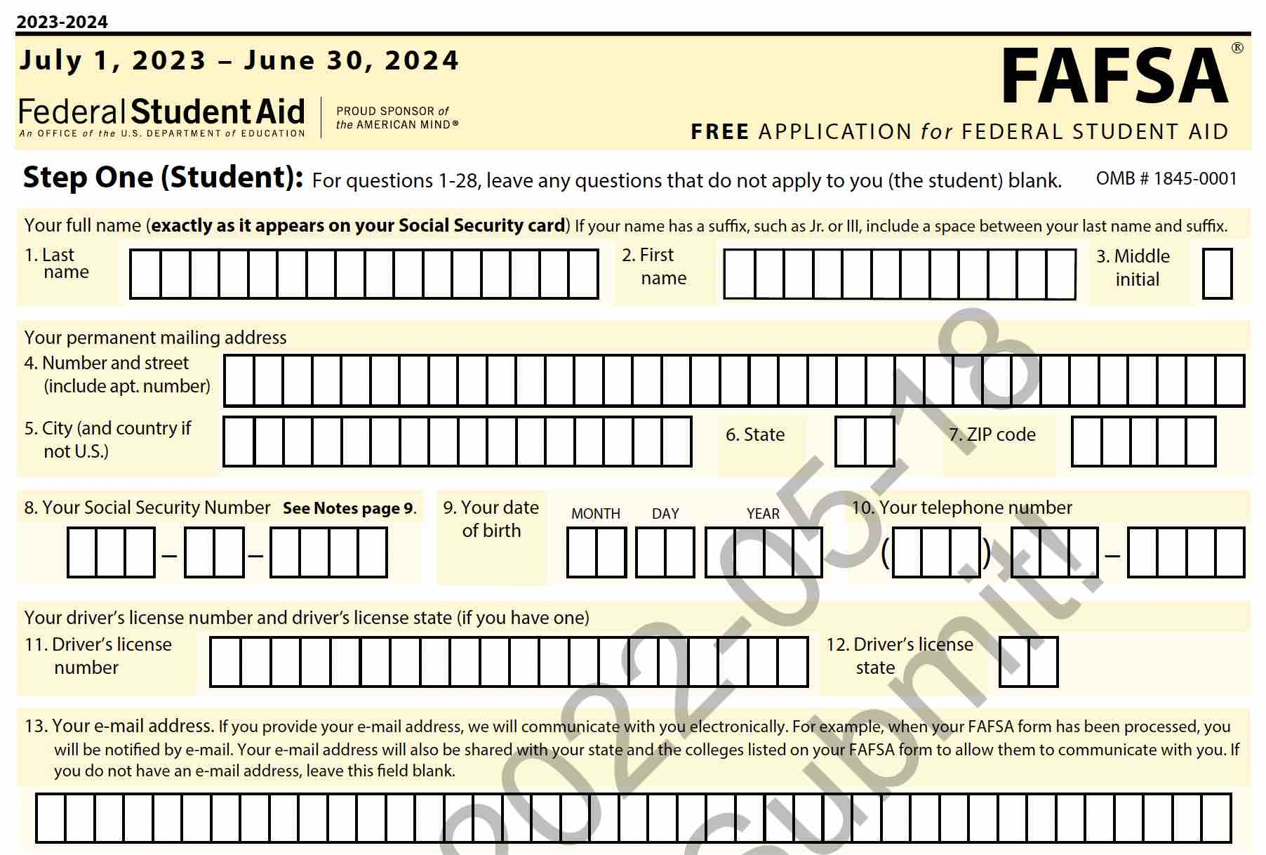 How Do I Print My Fafsa Form - Free Printable Fafsa Form