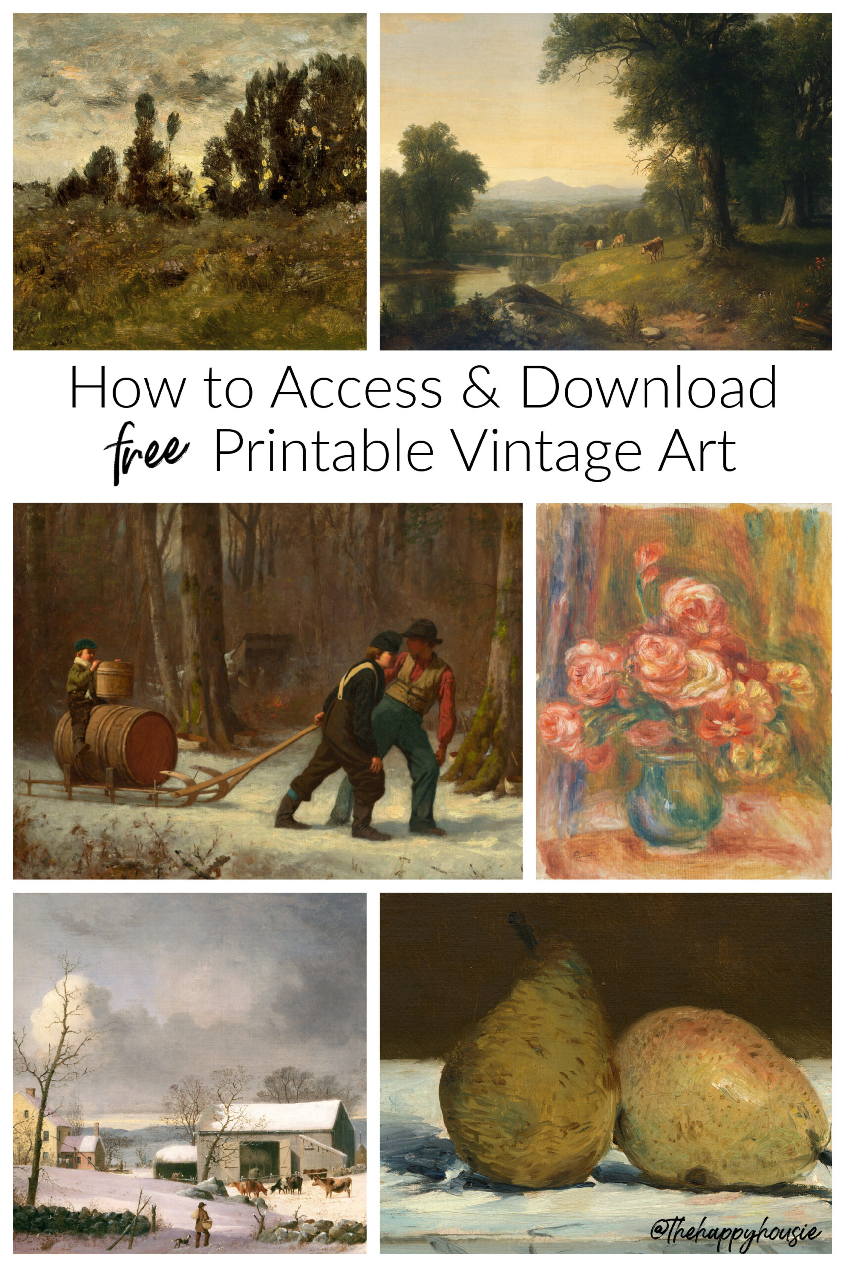 How To Access And Download Vintage Paintings To Print As Art | The - Free Printable Images Vintage