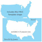 Joanie Stencil Us United States Country Map Outline Free Template Shape  America   Free Printable Country Stencils