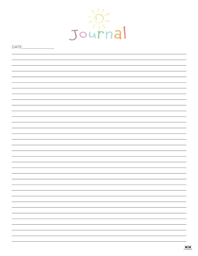 Journal Templates &amp;amp; Pages - 25 Free Printables | Printabulls - Free Online Printable Journal