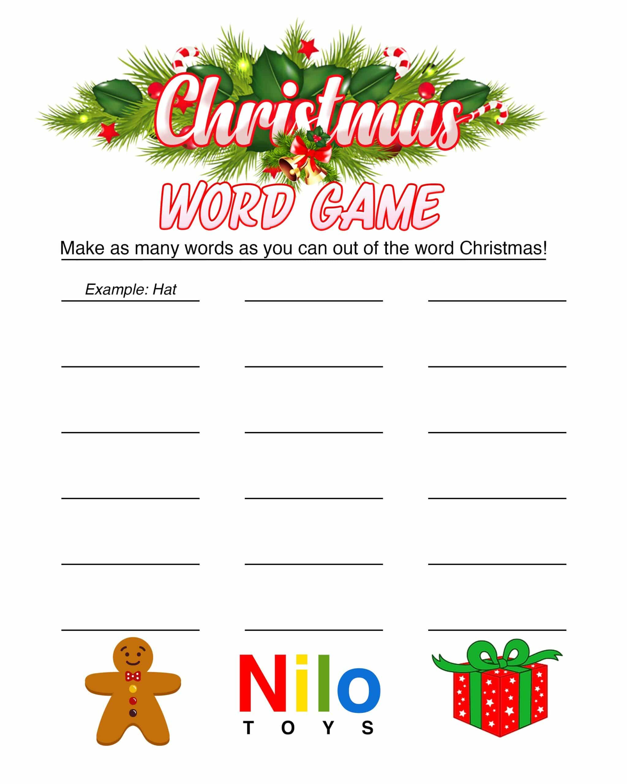 Kids Games For Christmas - Free Printable Word Game - Free Printable Holiday Word Games