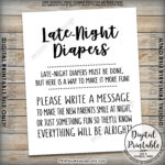 Late Night Diaper Sign, Late Night Diapers Sign The Diaper   Free Printable Late Night Diaper Sign