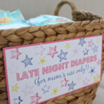 Late Night Diapers Baby Shower Printables   Drivendecor   Free Printable Late Night Diaper Sign