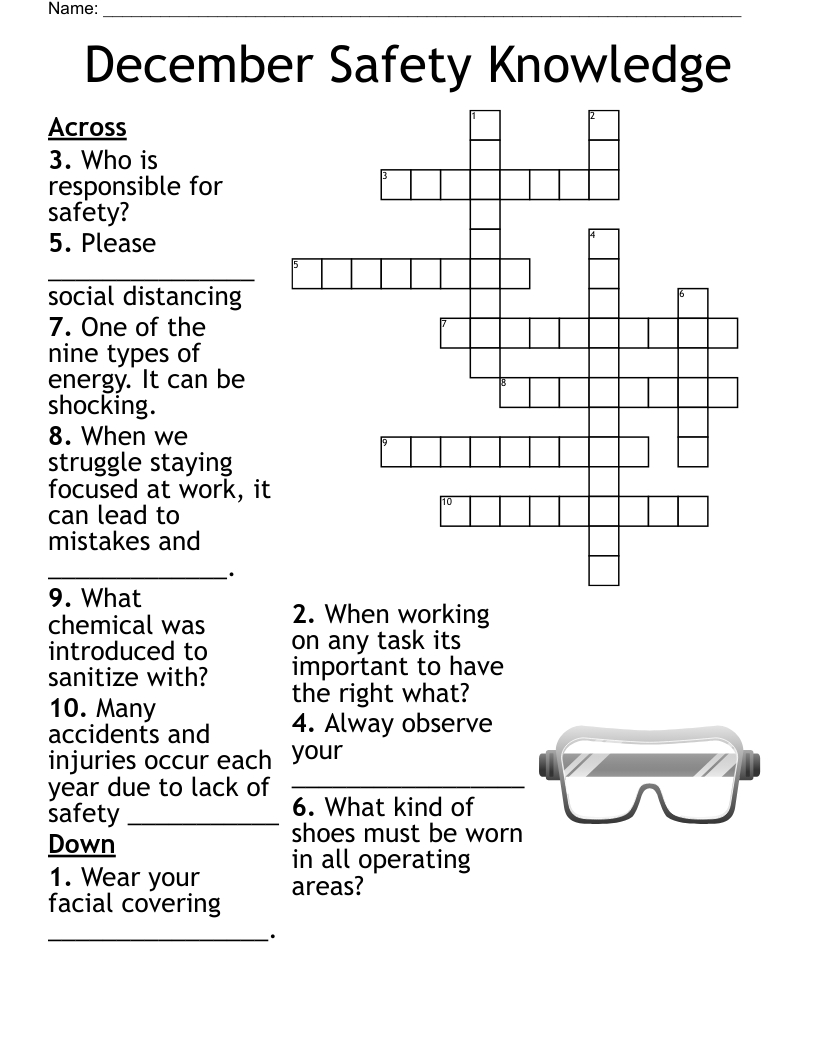 Livewires Health And Safety Word Search - Wordmint - Free Printable Crossword Puzzles Livewire