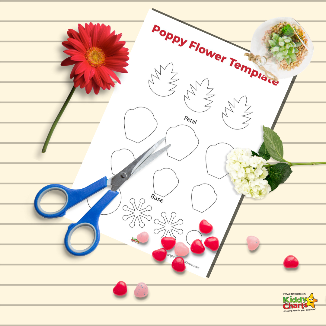 Make A Paper Poppy With Our Free Printable Template - Kiddycharts - Free Printable Poppy Images