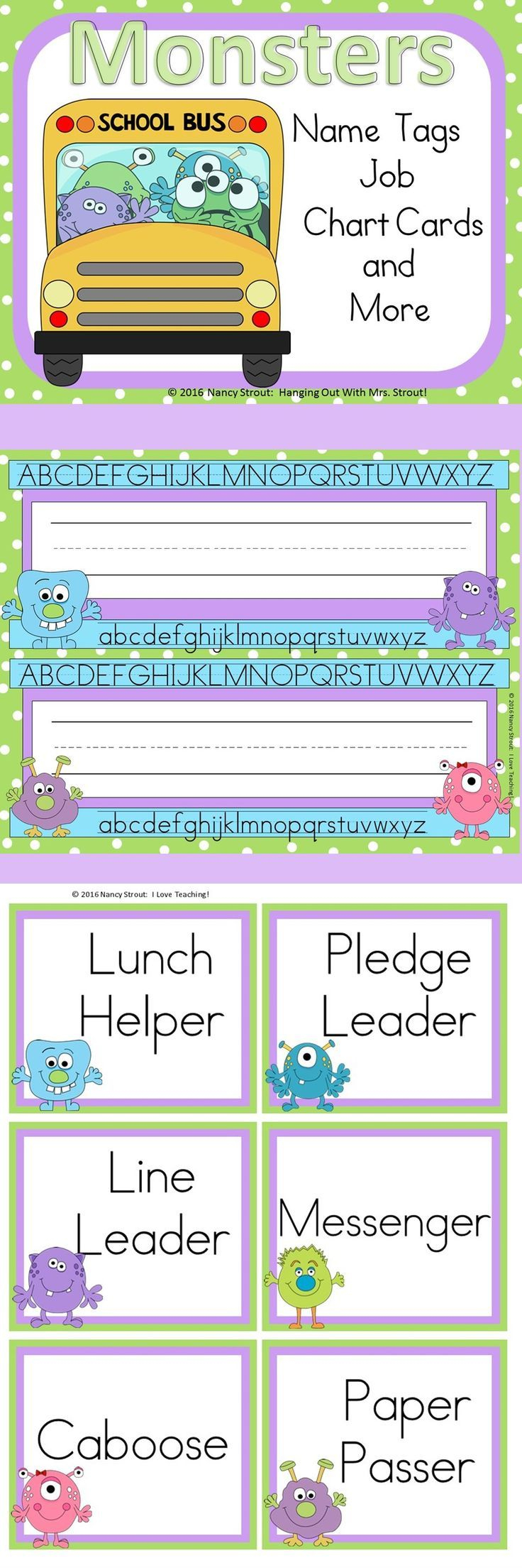 Name Tags For Back To School!! These Cute Monster Name Tags Are - Free Printable Monster Name Tags