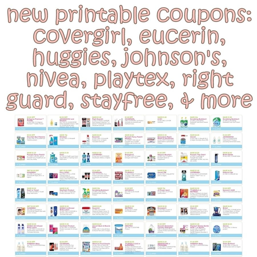 New Printable Coupons For Covergirl, Eucerin, Huggies, Johnson&amp;#039;S - Free Printable Eucerin Coupons
