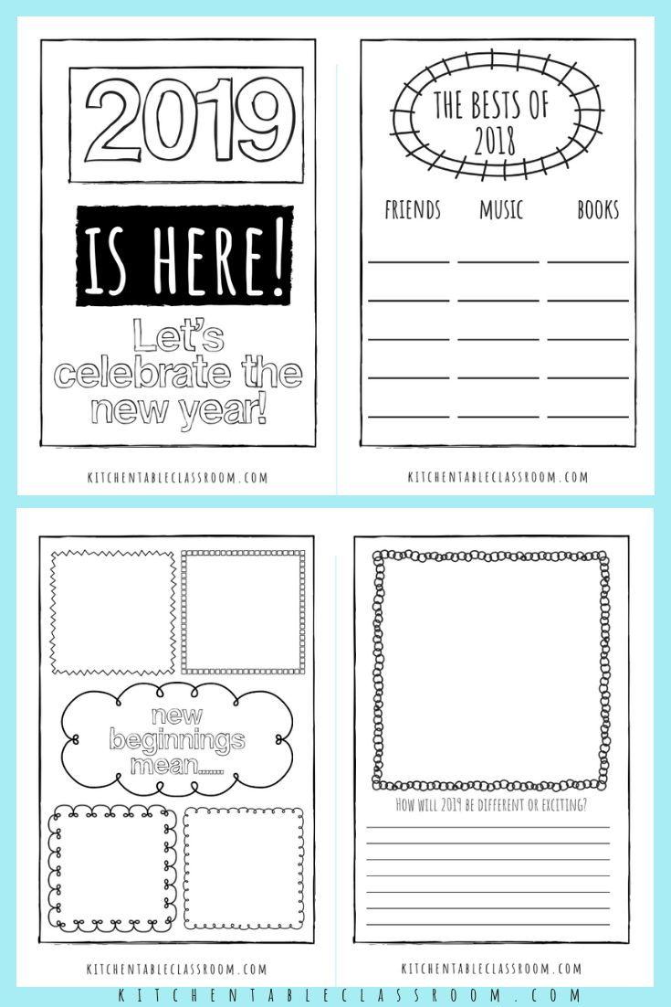 New Years&amp;#039; Coloring Pages- Free Printable Journal For Kids - The - Free Printable 2018 New Years Coloring Pages