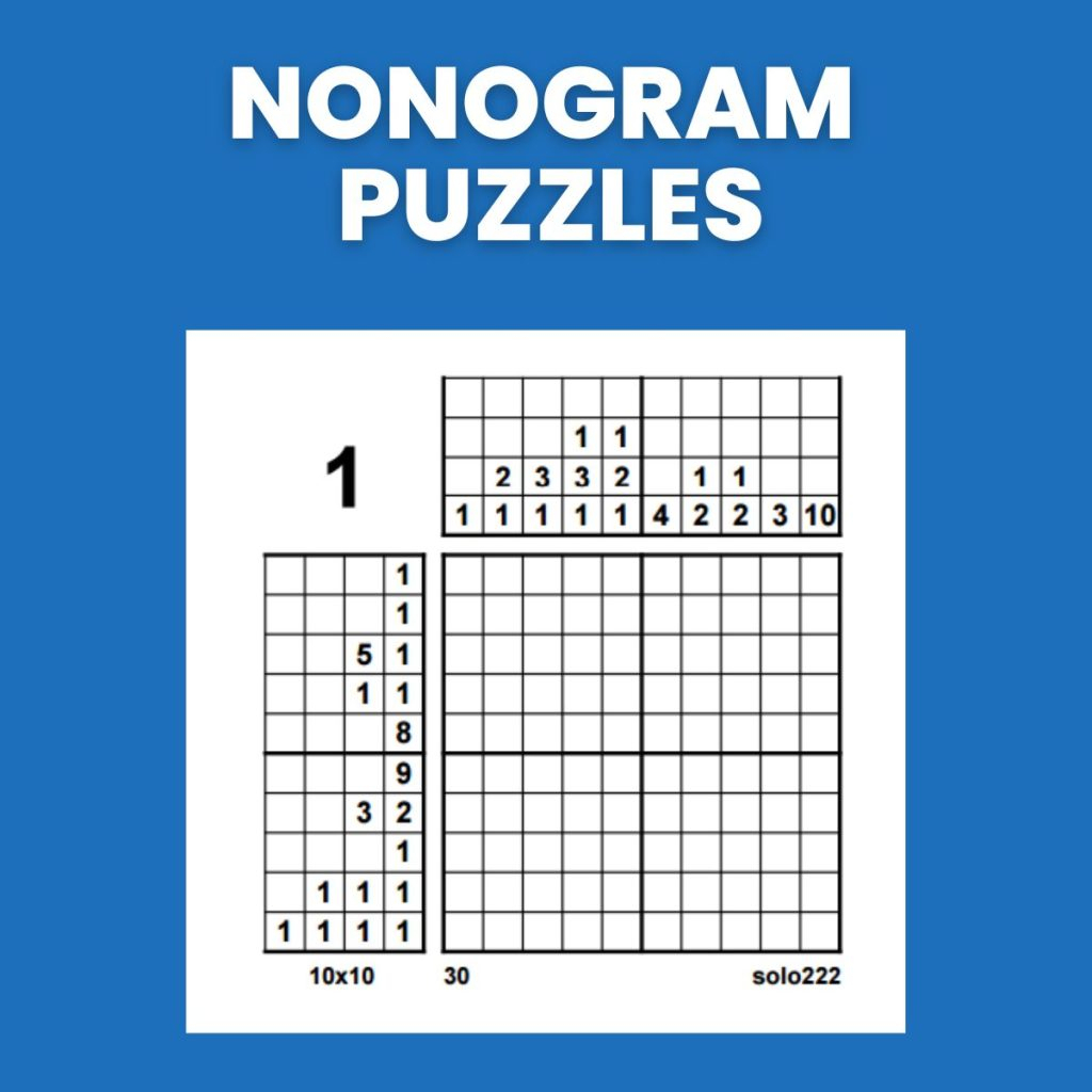 Nonogram Puzzles | Math = Love - Logic Puzzles Free Online Printable
