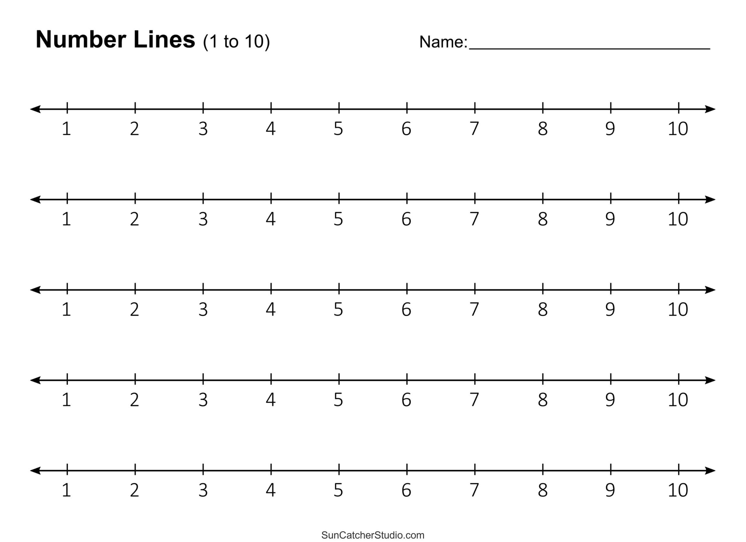 Number Lines (Fraction, Negative, Positive, Decimal, Blank) – Diy - Number Line Negative To Positive Print Free 20