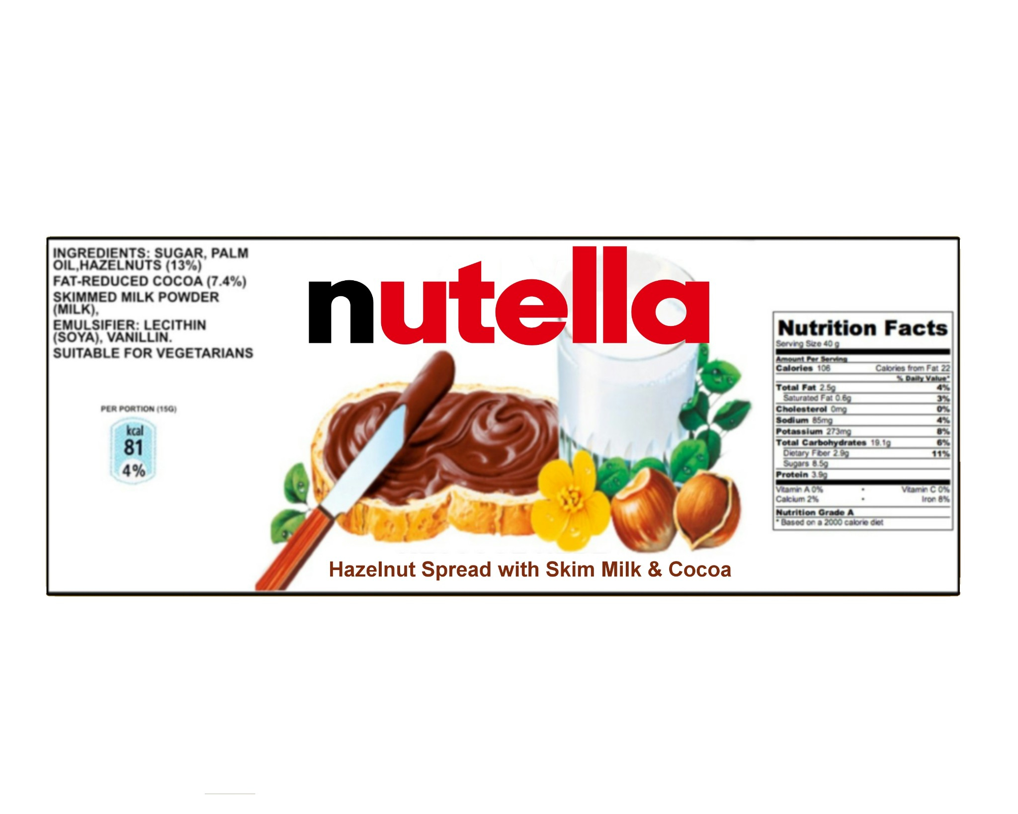 Nutella Edible Label - Free Printable Nutella Labels