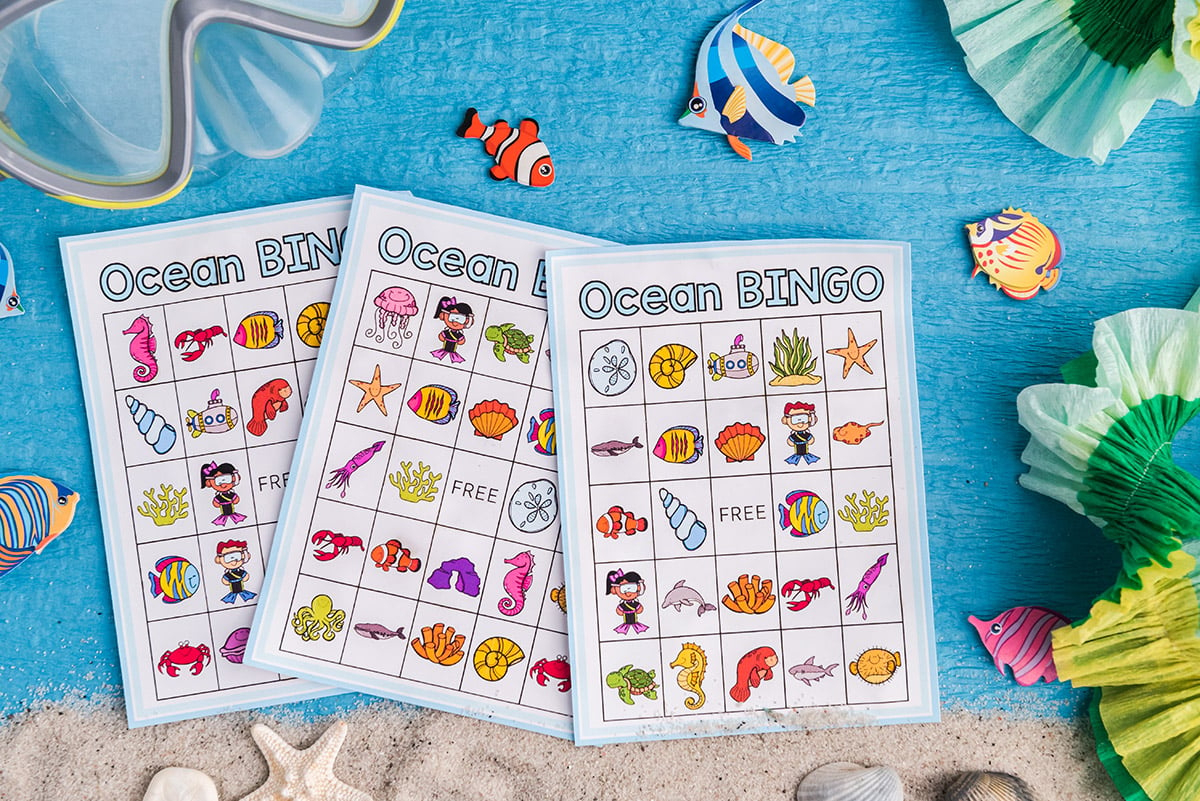 Ocean Bingo - The Best Ideas For Kids - Free Printable Ocean Bingo Cards