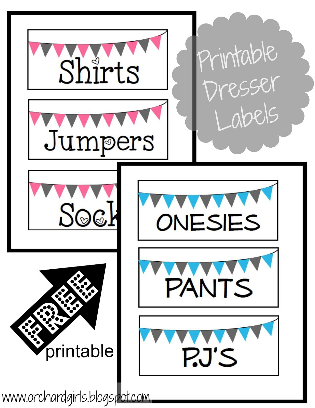 Orchard Girls: Nursery Organization + Free Label Printables! - Free Printable Nursery Organizers