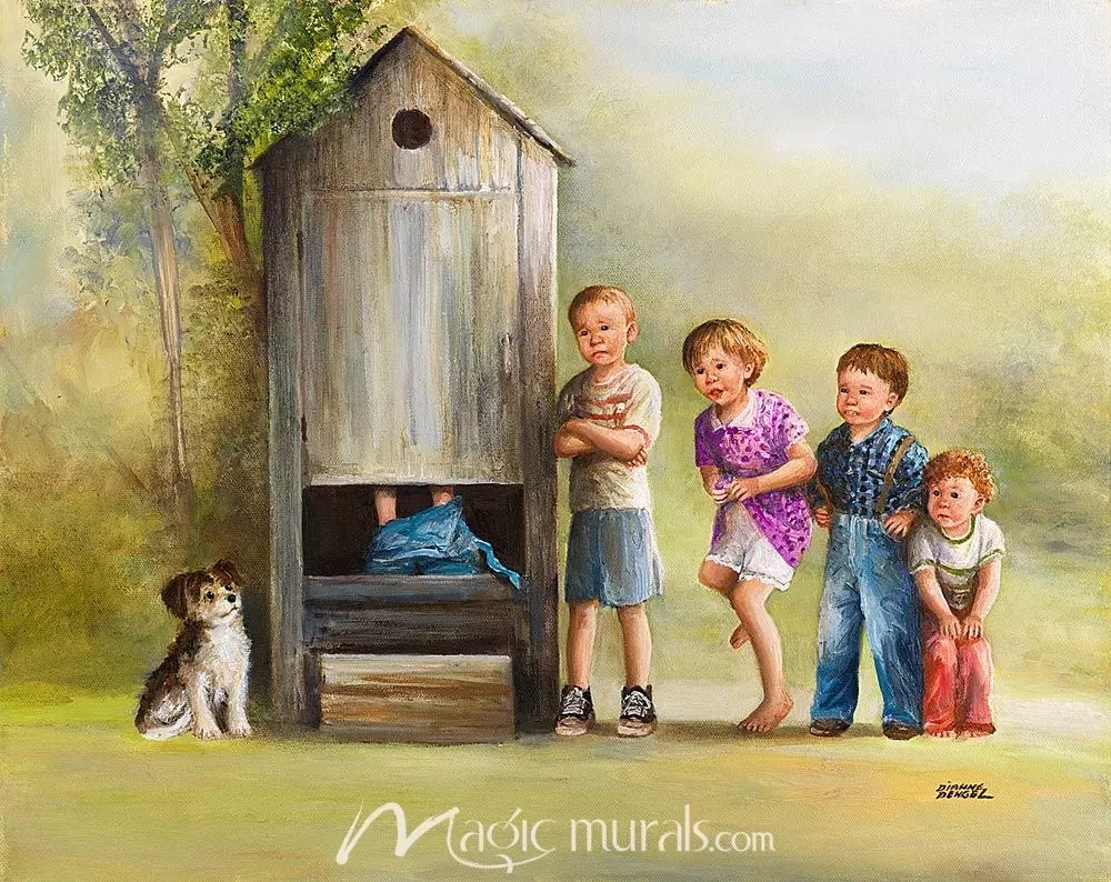 Outhouse Kids Wallpaper Wall Muralmagic Murals - Free Printable Pictures Of Outhouses