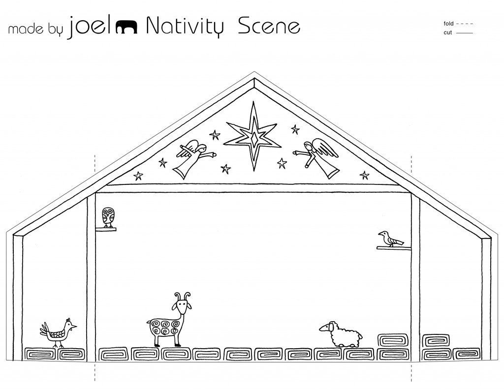 Paper City Nativity Scene – Madejoel - Free Printable Nativity Stencils