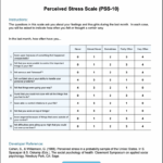 Perceived Stress Scale (Pss 10) – Novopsych   Stress Test Printable