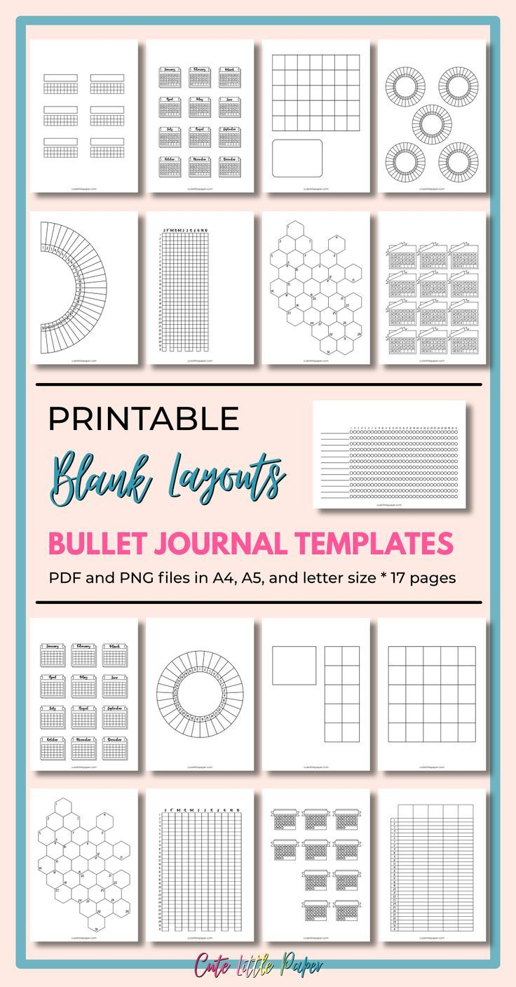 Pinterest - Free Printable A5 Journal Pages
