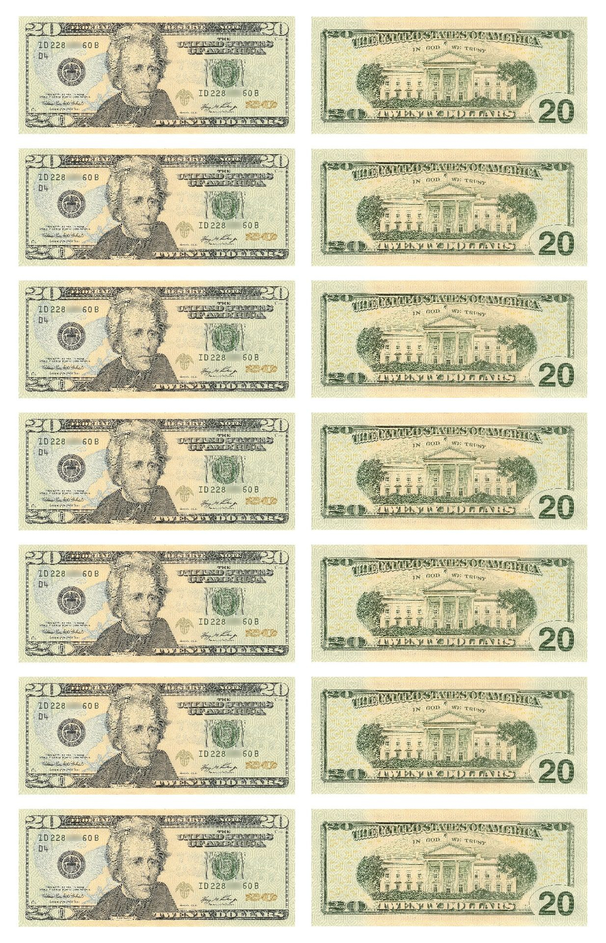Play Money Actual Size - 10 Free Pdf Printables | Printablee - Free Printable Paper Money