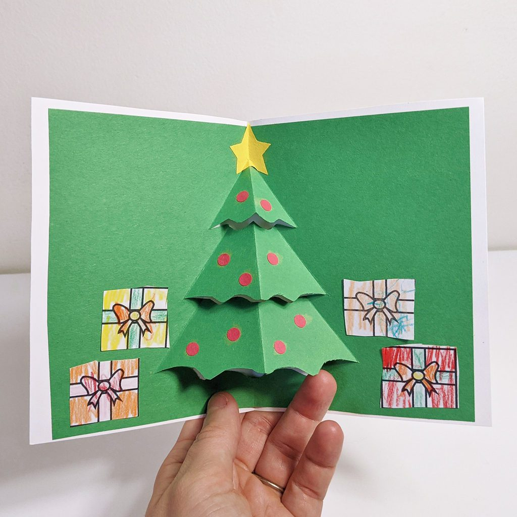 Pop Up Christmas Tree Card - Raising Hooks - Pop Up Christmas Card Templates Printable