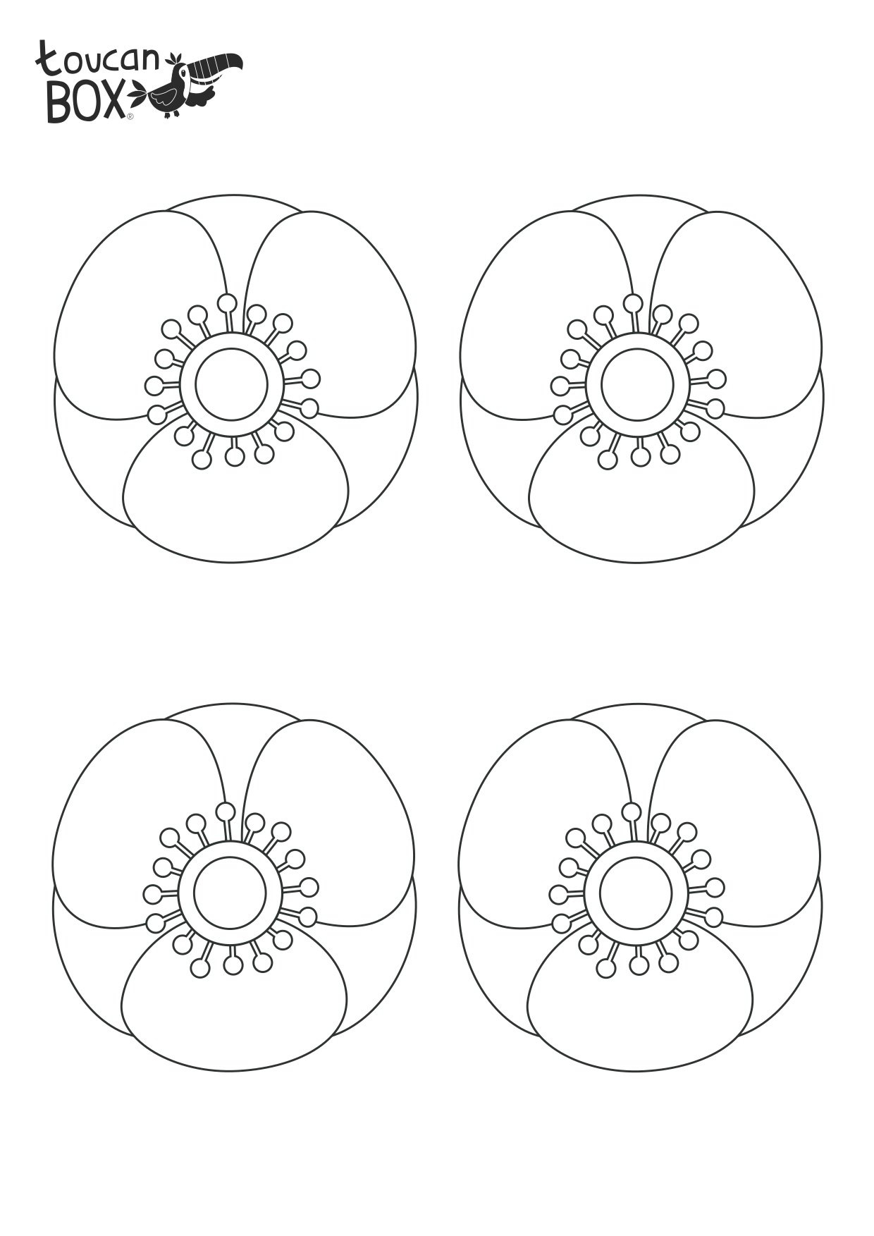 Poppy Craft And Free Colouring In Template | Toucanbox - Free Printable Poppy Images