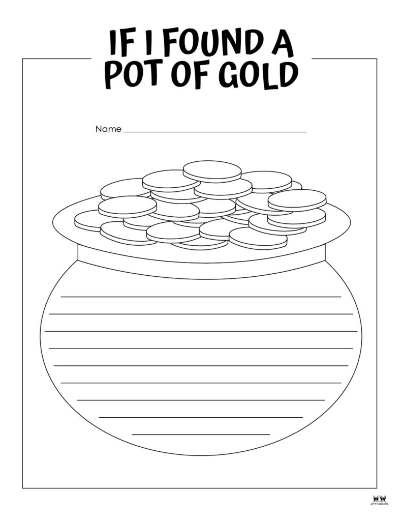 Pot Of Gold Templates &amp;amp; Coloring Pages - 33 Pages | Printabulls - Pots Of Gold Day Writing Template Free