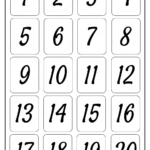 Printable 1 To 20 Rectangle Border Numbers Worksheet 01 1 | Free   Free Printable Number Stencils 1 20