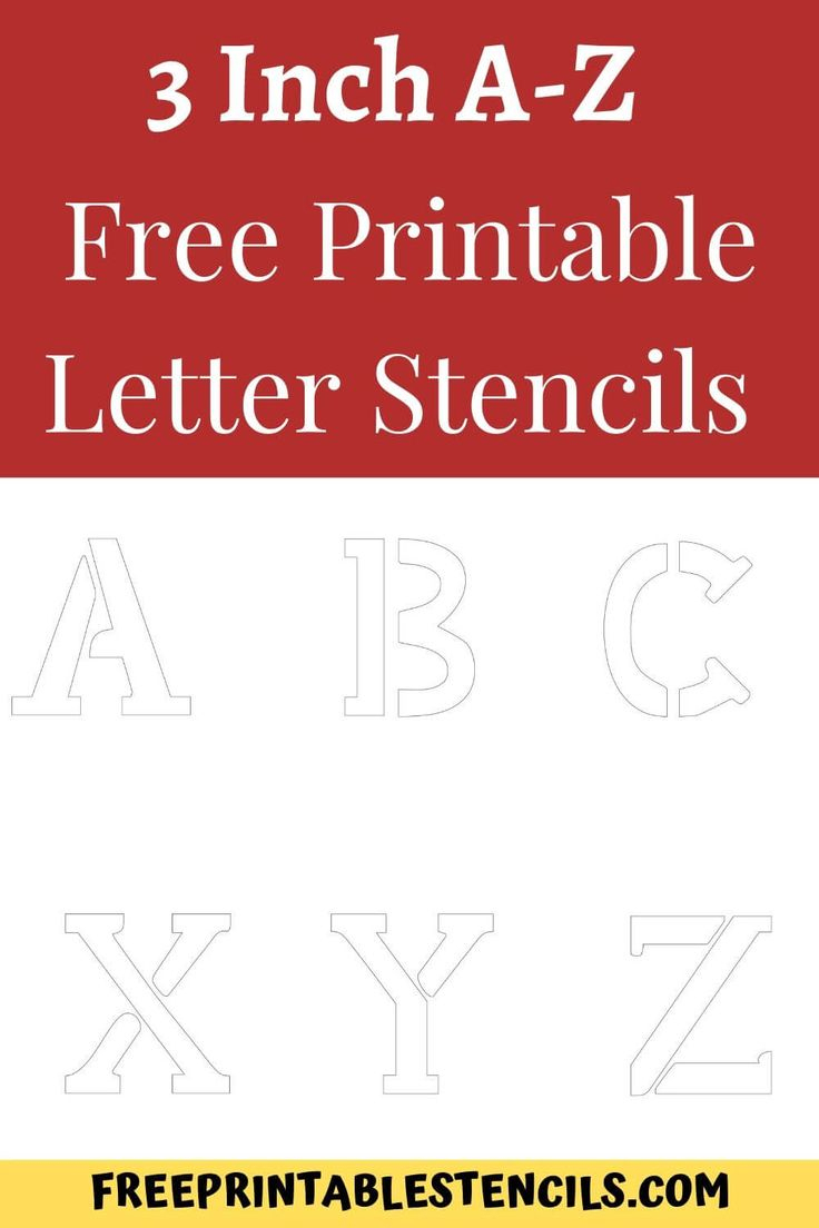 Printable 3 Inch Letter Stencils A-Z | Letter Stencils Printables - Printable Stencils A-Z
