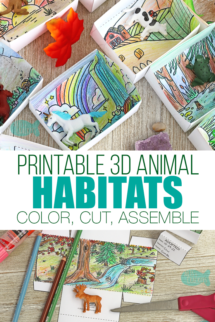 Printable 3D Box Diorama — Animal Habitat Craft - Animal Habitat Printable