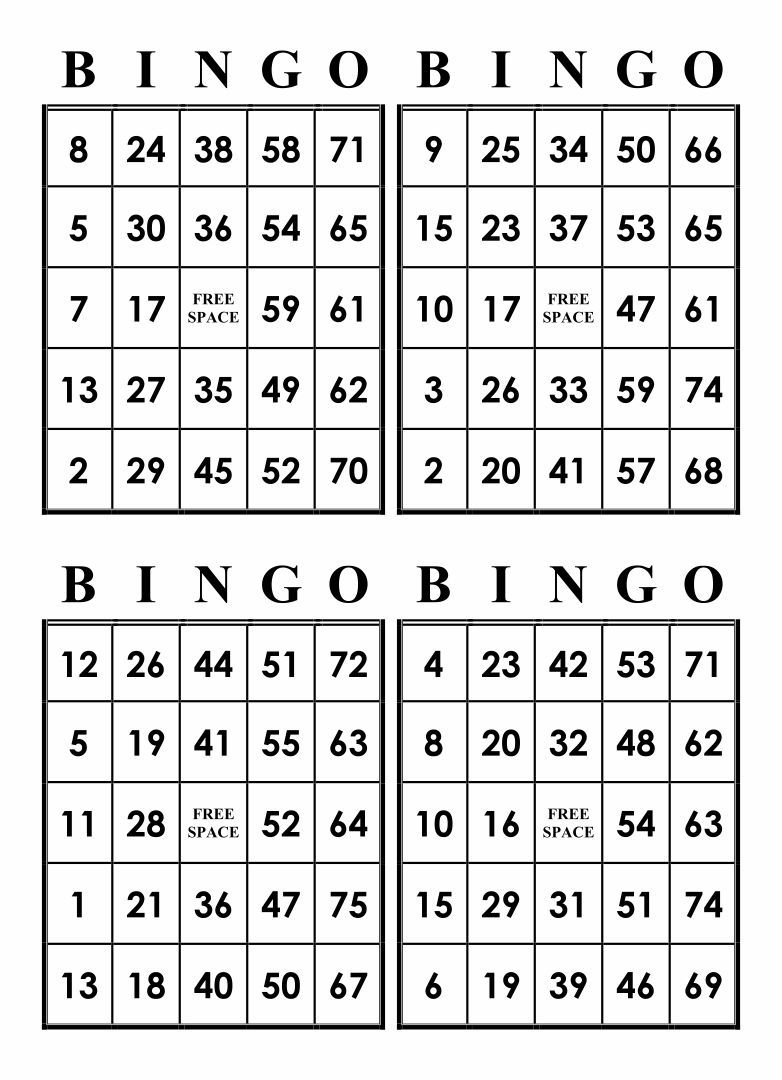 Printable Bingo Cards With Numbers | Bingo Cards Printable, Free - Printable Bingo Cards For Large Groups Free
