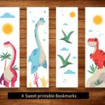 Printable Bookmarks Template, Dinosaur Bookmarks, Printable   Free Printable Dinosaur Bookmarks