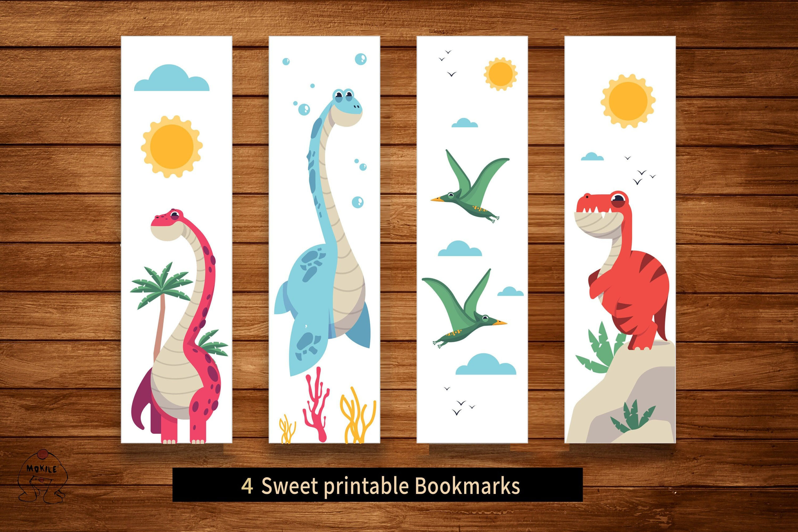 Printable Bookmarks Template, Dinosaur Bookmarks, Printable - Free Printable Dinosaur Bookmarks