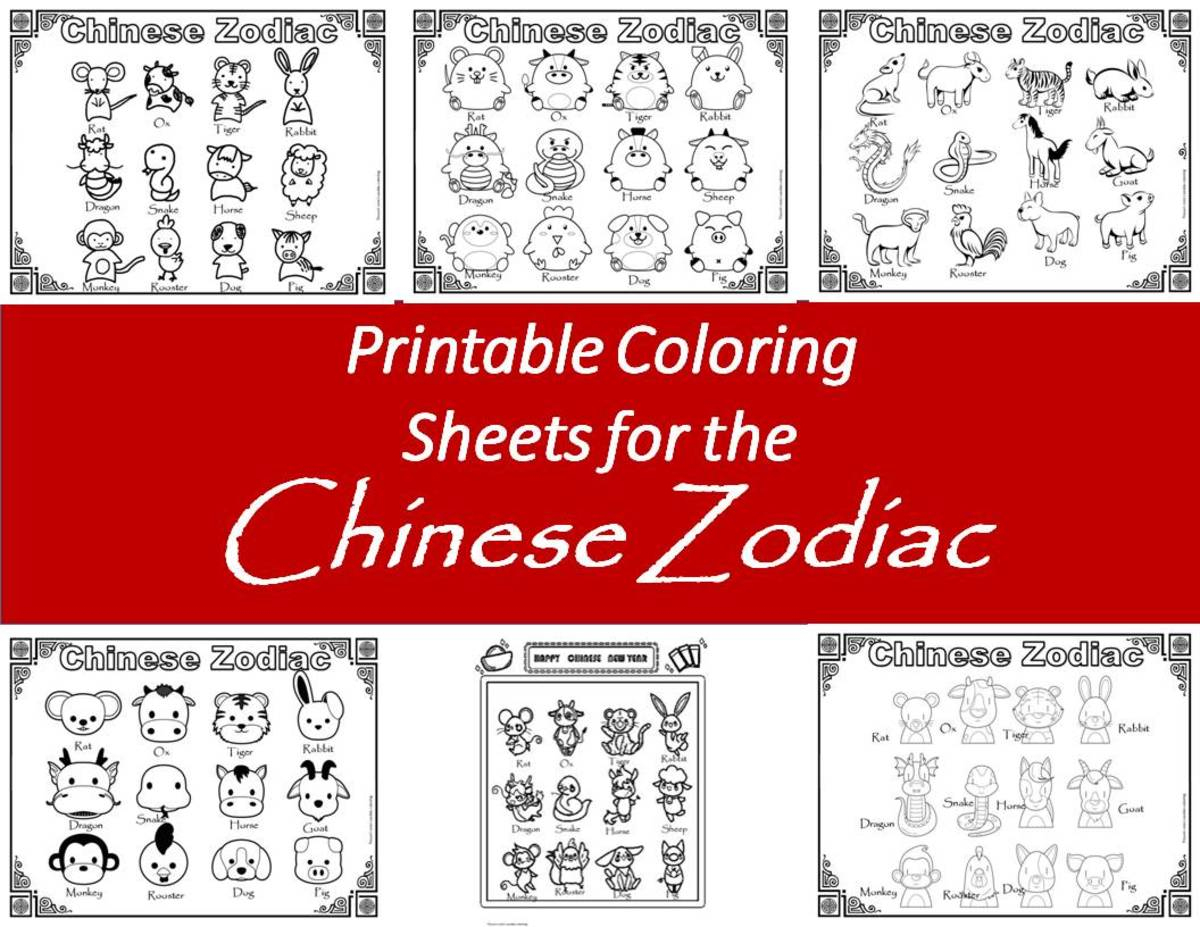 Printable Chinese Zodiac Coloring Sheets - Hubpages - Free Printable Chinese Zodiac Signs
