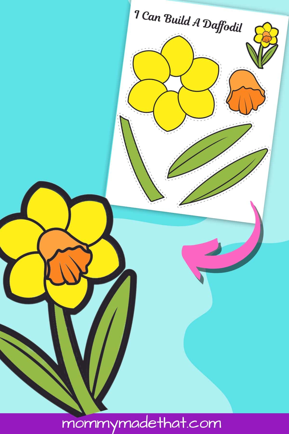 Printable Daffodil Craft (With Free Template) - Printable Pictures Of Daffodils