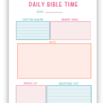 Printable Daily Bible Study Binder Page | Joyful Homemaking   Free Bible Study Printable Sheets
