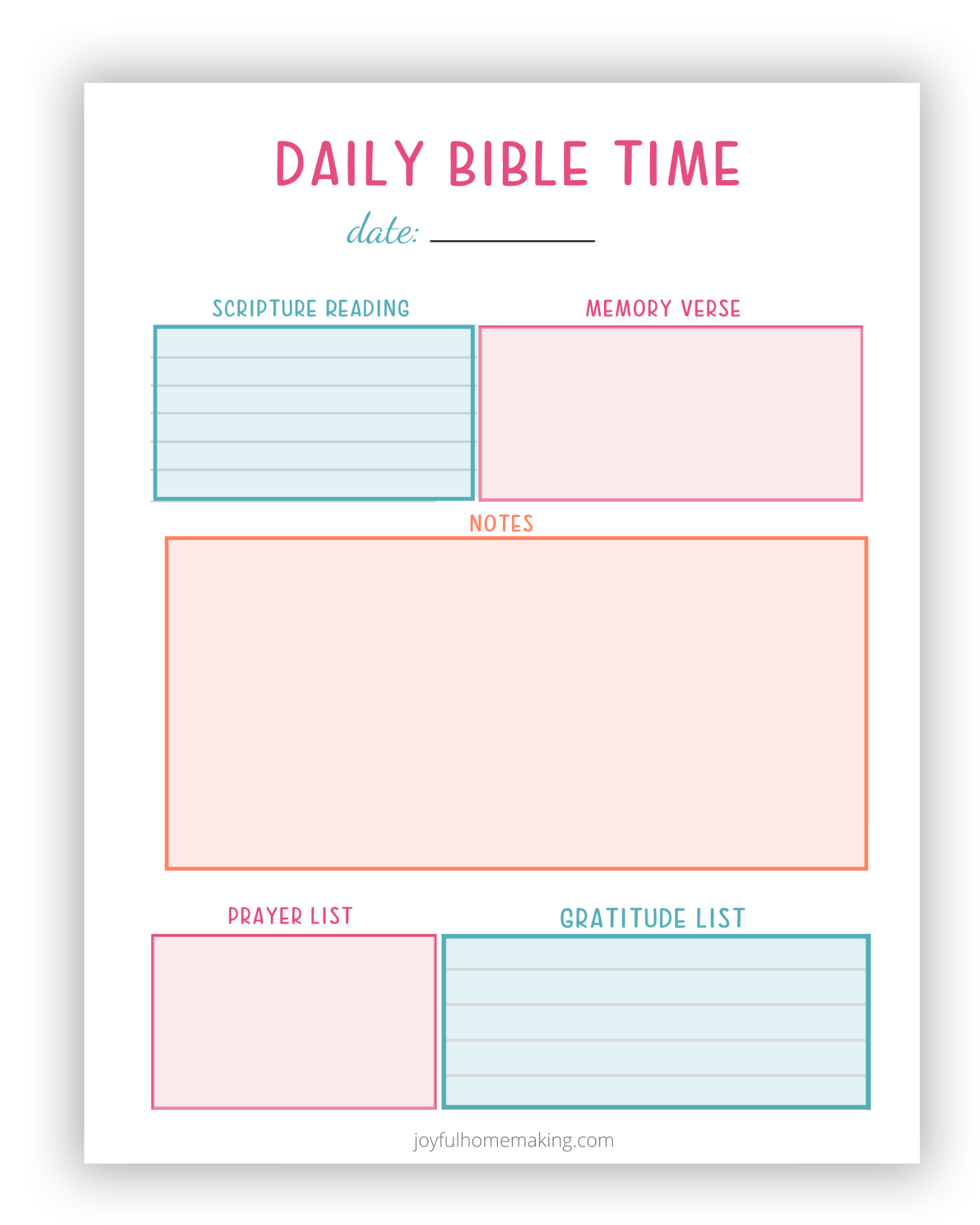 Printable Daily Bible Study Binder Page | Joyful Homemaking - Free Bible Study Printable Sheets