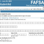 Printable Fafsa Application   Free Printable Fafsa Form