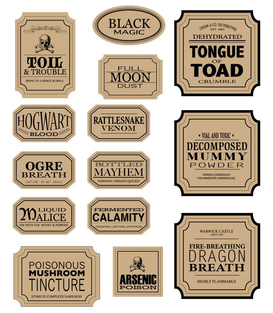 Printable Halloween Apothecary Labels | Halloween Apothecary - Free Printable Apothecary Labels