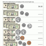 Printable Money Worksheets To $10   Free Printable Adding Money Worksheets