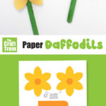 Printable Paper Daffodil Craft   The Craft Train   Printable Pictures Of Daffodils