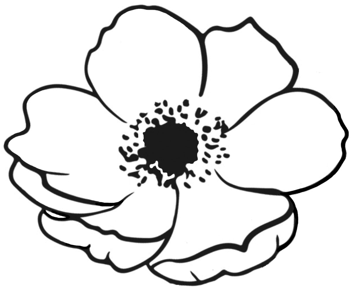 Printable Poppy To Colour In - Rooftop Post Printables - Free Printable Poppy Images