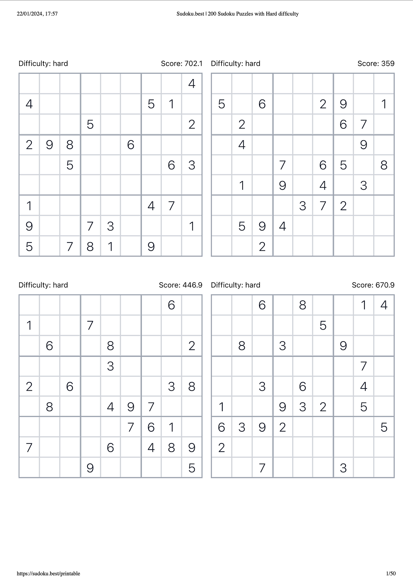 Printable Sudoku Puzzles For Free |Komeil Mehranfar | Medium - Free Printable Tough Sudoku