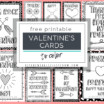 Printable Valentine Cards To Color   The Kitchen Table Classroom   Free Printable Valentines Day