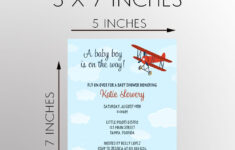 Free Printable Airplane Baby Shower Invitations