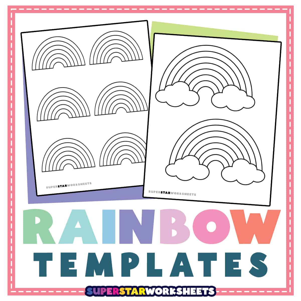 Rainbow Template - Superstar Worksheets - Rainbow Template Free